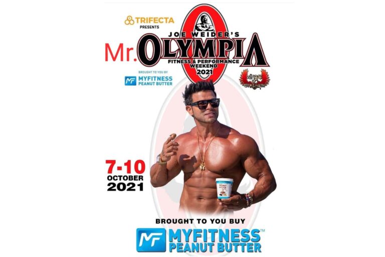 MyFitness Peanut Butter Associates with Mr. Olympia World Body Building Competition to Be Held In October 2021