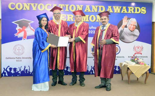 Shreyaa Sumi -International Model is conferred with a Honorary Doctorate from USA University