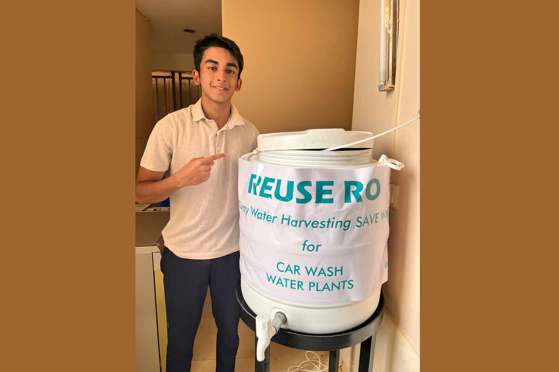 Aditya Kapur a class XII student is spearheading a unique water conservation model in the aqua-doomed millennium city
