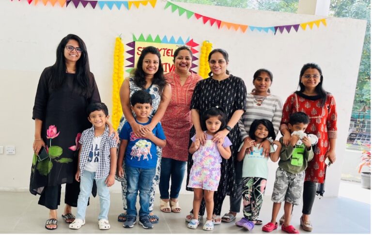 Nupur Srivastava- The Story Queen took a joint session for Parent Toddlers as part of social emotional skills part of Storytelling & Dramastics