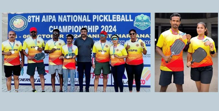 Karnataka State Pickleball Association Players Shines at the 8th National Pic