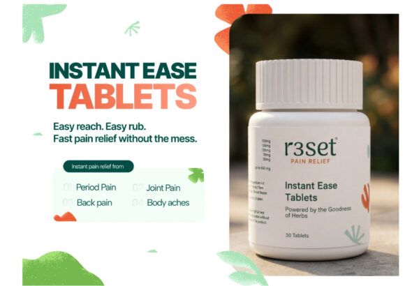 Pain Relief Tablets , Period Pain Relief Tablets, R3SET , R3SET Instant Ease Tablets,