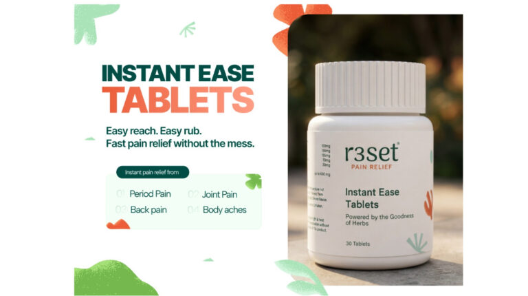 Pain Relief Tablets , Period Pain Relief Tablets, R3SET , R3SET Instant Ease Tablets,